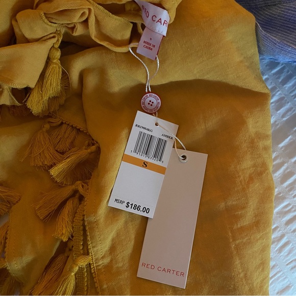 Red Carter Lightweight Jasmine Belted Maxi Dress with Tassels - Picture 10 of 10